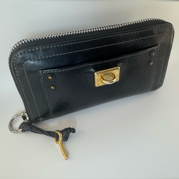 Chloé Paddington Rare Two-Tone Studded Zip Wallet Key Detail Chloé Continental - Picture 16 of 16